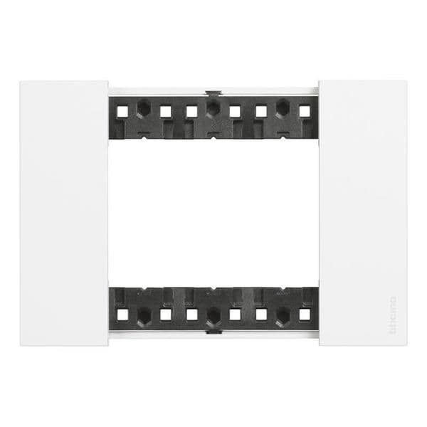 LNow plaque 3 modules Blanc pour support référence K4703 vue 1