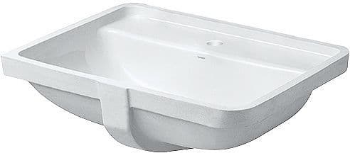 VASQUE A SOUS ENCASTRER STARCK 3 DURAVIT 490X365MM +TROU ROBINET/TROP-PLEIN BLANC vue 1