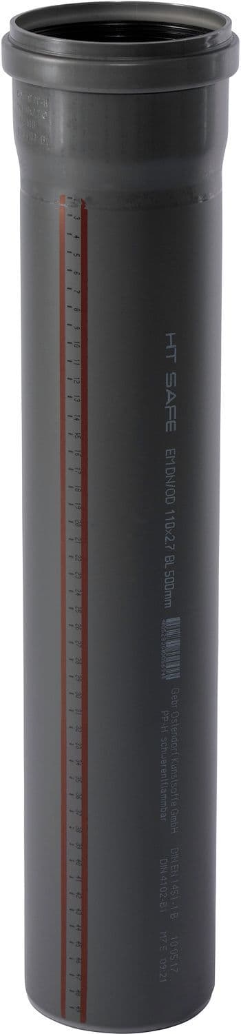 TUBE 110MM 0,5M MANCH.PP HT-SAFE OSTENDORF vue 1
