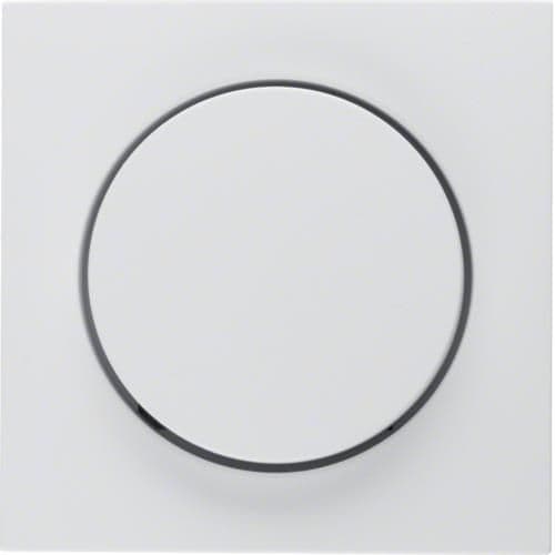 Enjoliveur avec bouton de réglage pour variateur rotatif Berker S.1 / B.3 / B.7 Blanc polaire, mat vue 1