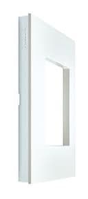 Valena plaque 1 poste Blanc Chrome vue 1