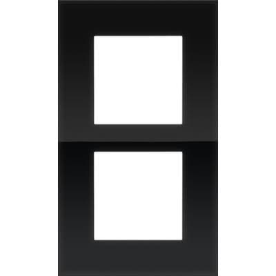 Double plaque de recouvrement de 60mm d'entraxe verticalement Niko Pure liquid Black vue 1
