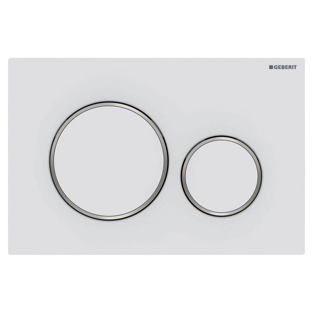 Geberit Sigma20 plaque de commande pour réservoir de chasse encastré blanc mat vue 1