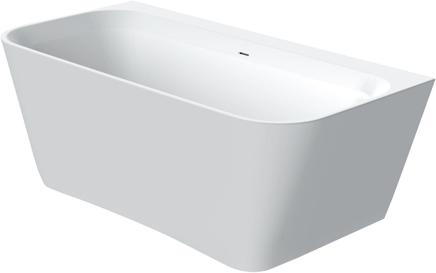BAIGNOIRE+SIPHON+CLICK CREPINE 170X81 BACK-TO-WALL XONYX BLANC MAT vue 1