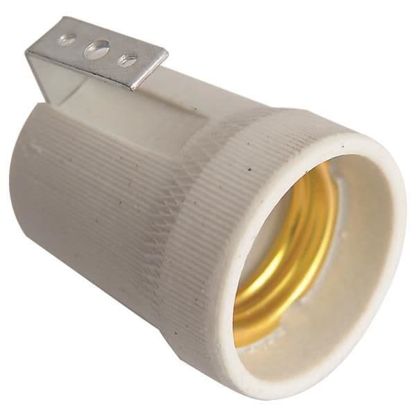 Soquet procelaine Blanc E27 vue 1