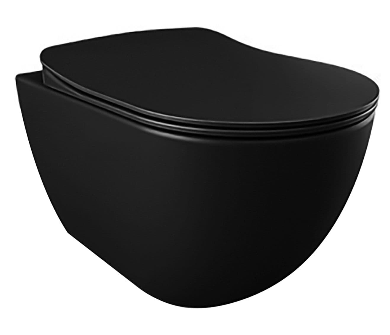 DESIGN OPHANG WC MET RVS SPROEIER (BIDET), MAT ZWART vue 1