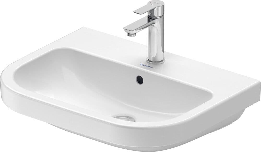 Duravit D-Code lavabo rond 60 x 46 cm blanc brillant vue 1