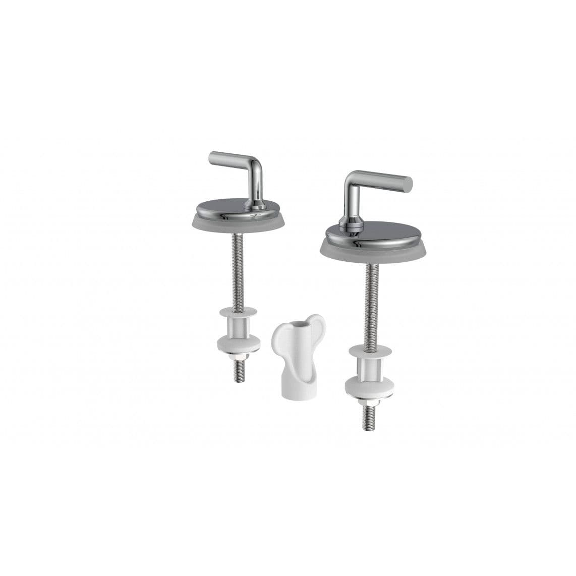 988291113 acier inoxydable abattant WC fixation, chromé, 50 mm, Paar vue 1