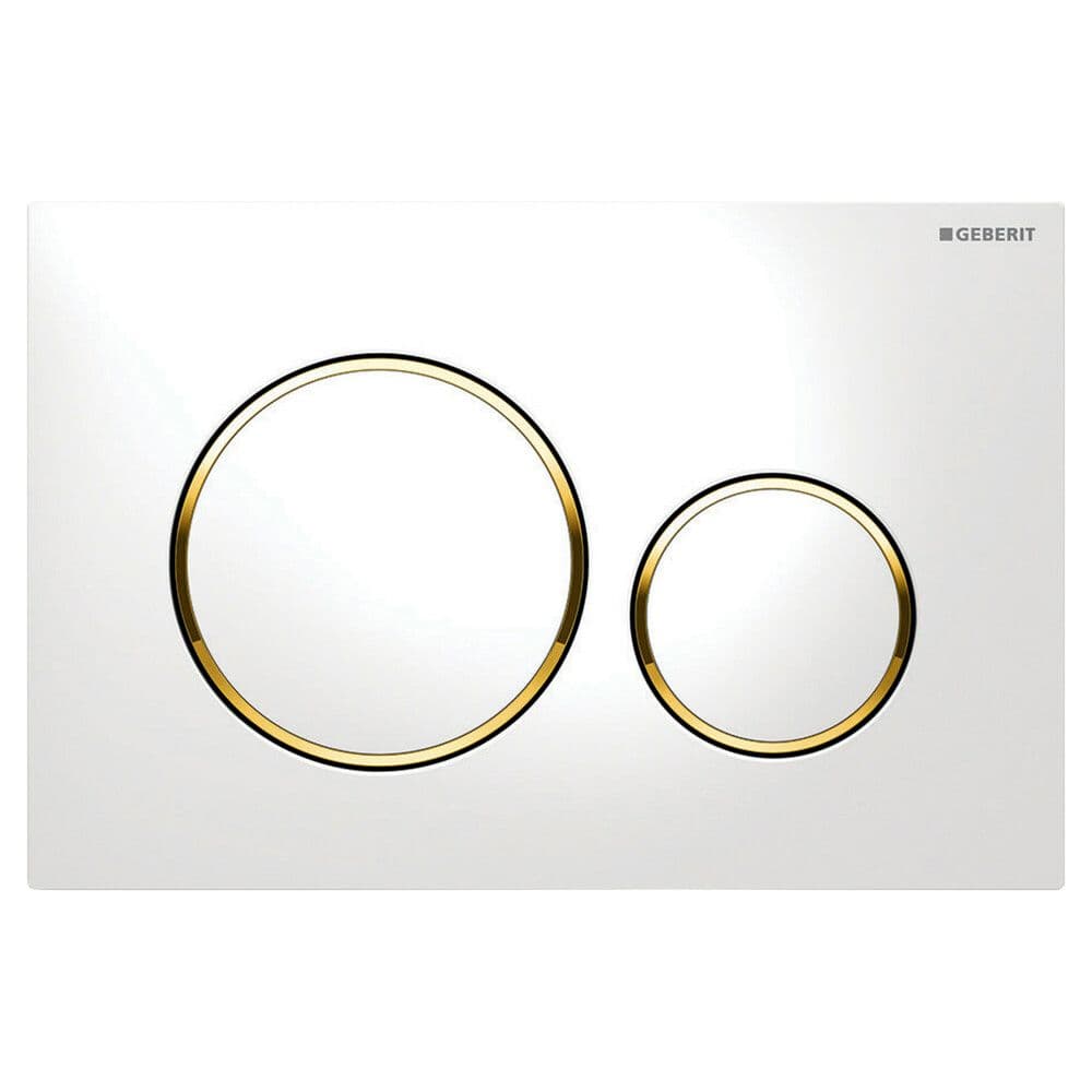 Geberit Sigma20 plaque de commande pour réservoir de chasse encastré blanc/doré vue 1