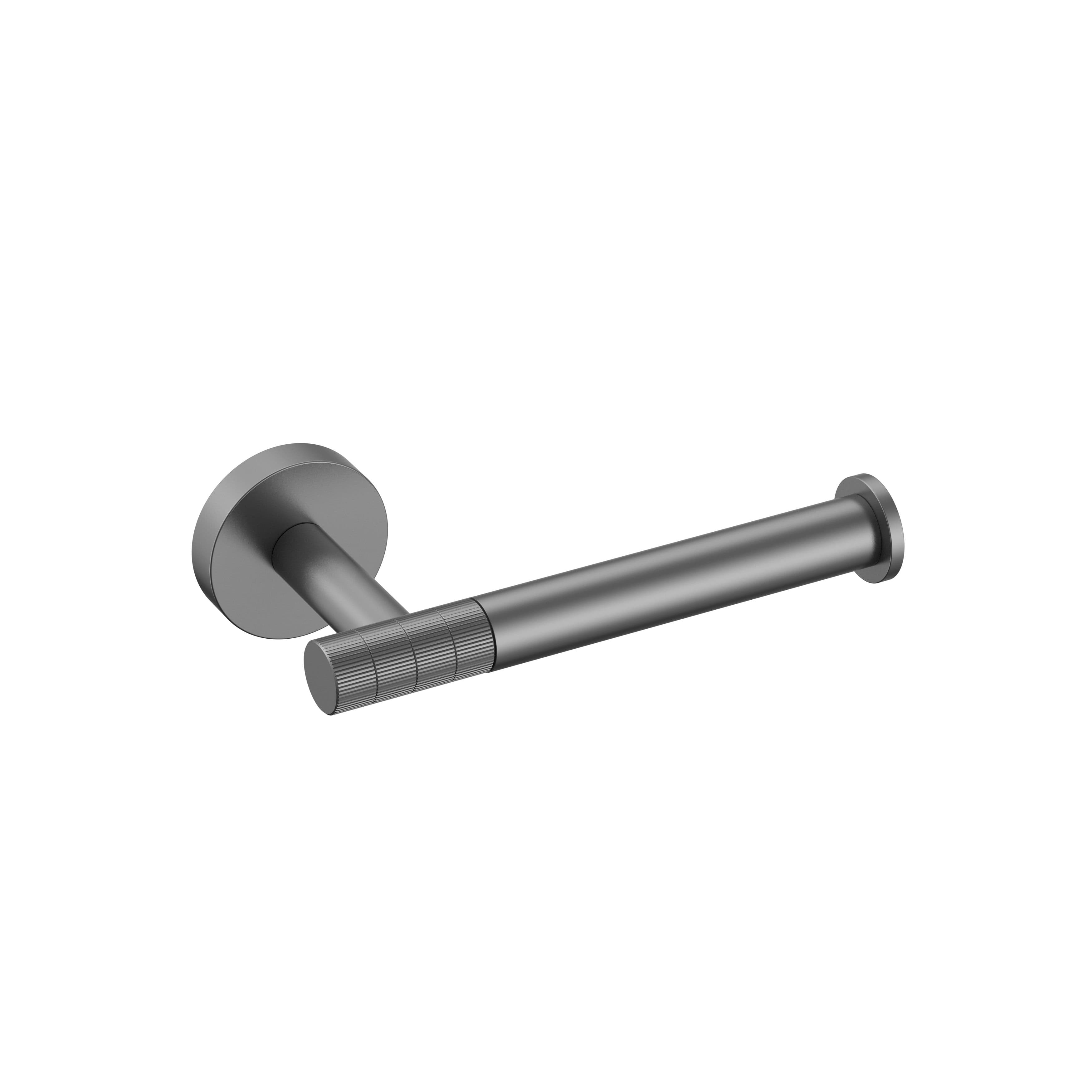 STRIA PORTE-PAPIER TOILETTE AVEC BRAS FIXE – FINITION AVEC STRUCTURE STRIÉE - GUNMETAL (PVD) vue 1
