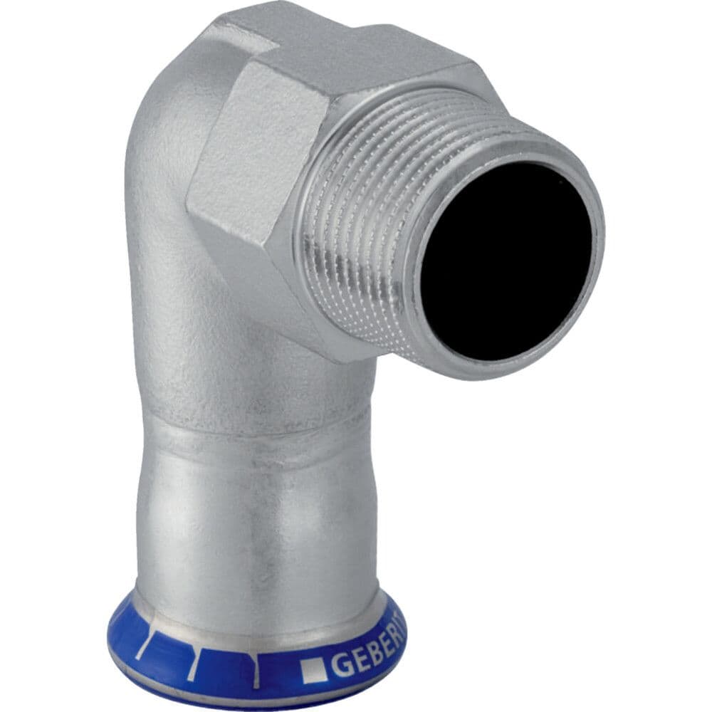 Geberit Mapress inox-eau coude équerre 90° avec filetage extérieur 18-1/2"M vue 1