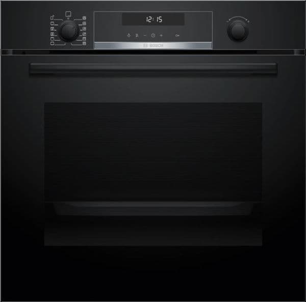 Four serie 6 multifonction 60cm, classe A+, 9 modes de cuisson, pyrolyse, Home connect, display Blan vue 1