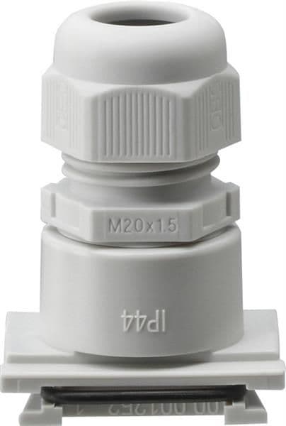 Adaptateur pour entrée de câble avec raccord vissé M20 Gris pour câbles Ø 6 à 13mm. vue 1