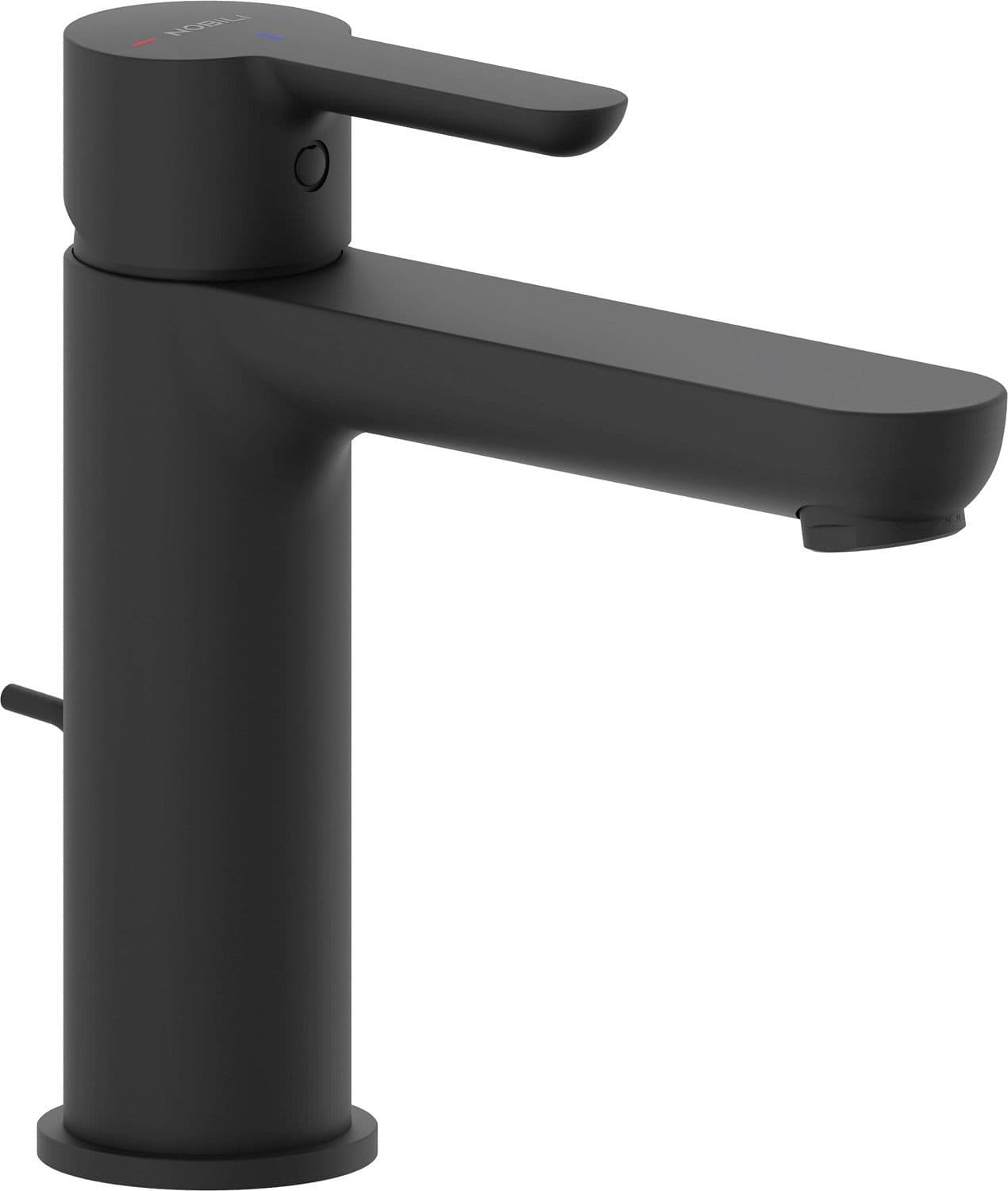 MITIGEUR LAVABO ABC+ AVEC VIDAGE AUTOMATIQUE NOBILI NOIR MAT vue 1