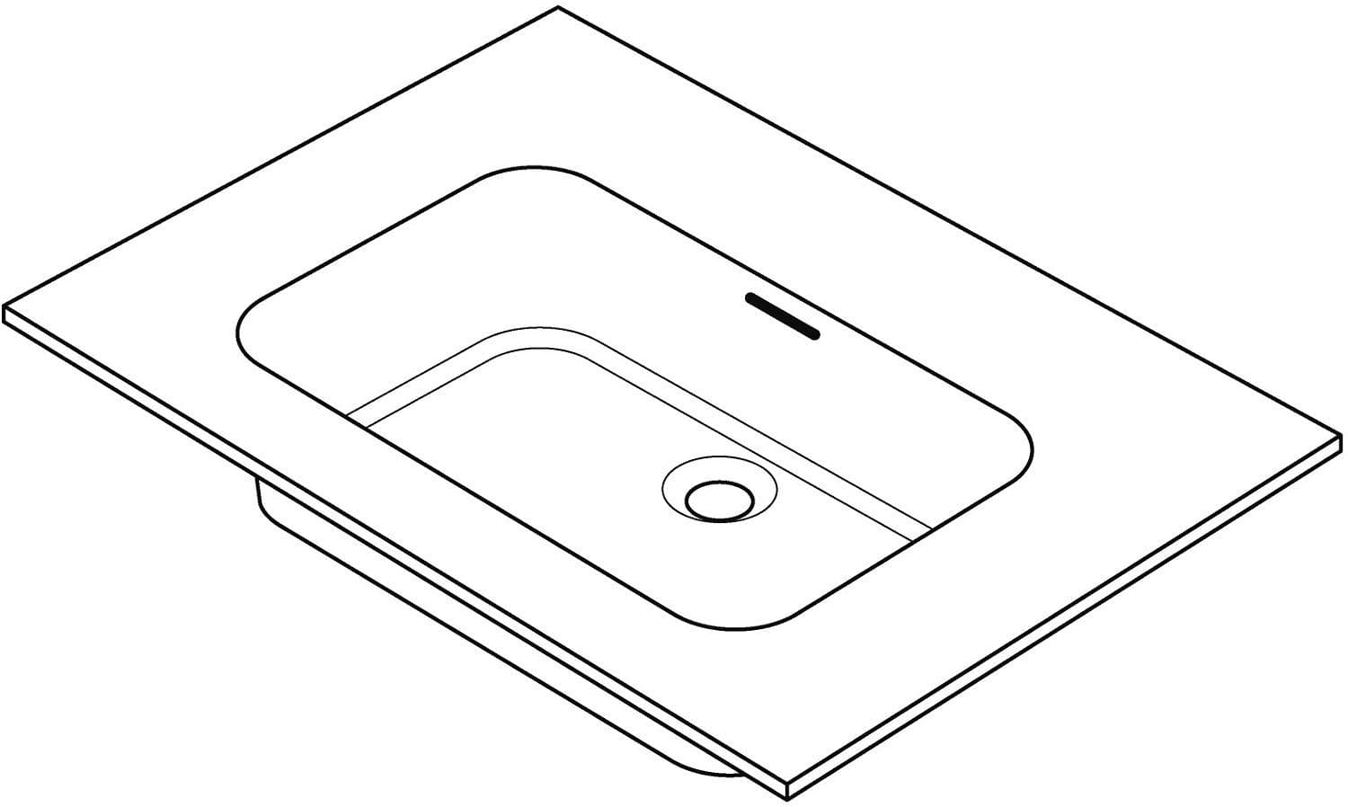 TABLETTE COMBO/MOLTO/PURO 90X50CM SOLID BLANC vue 1