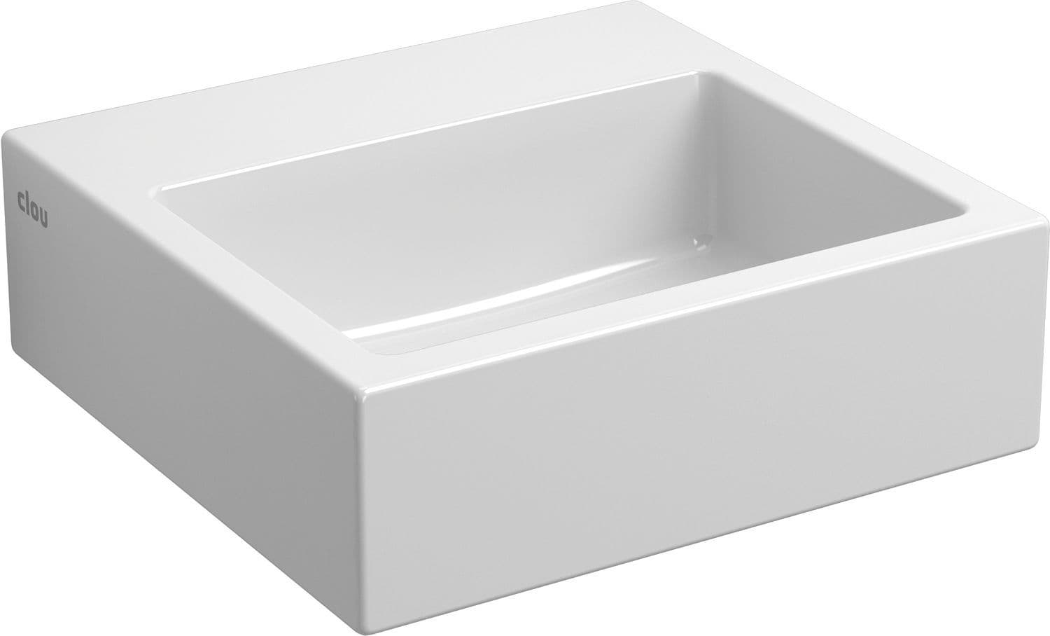 LAVE-MAINS FLUSH 1 CLOU 28CM SANS TROU ROBINET BLANC CERAMIQUE vue 1