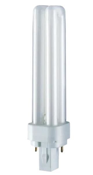 Ampoule CFL PL-C économique G24d-2 18W / 840 (2 broches) DULUX D vue 1