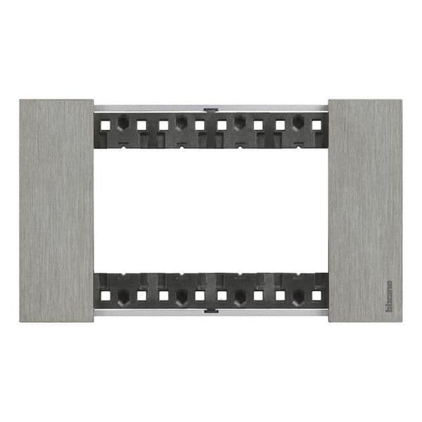 LNow plaque 4 modules Acier pour support référence K4704 vue 1