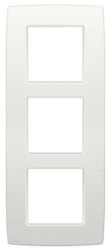 Plaque de recouvrement triple, entraxe de 60 mm, verticale, couleur Niko Original white vue 1