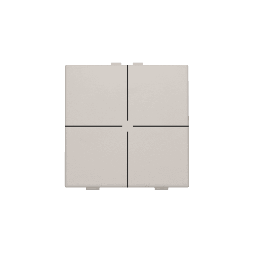Bouton-poussoir quadruple pour Niko Home Control, couleur light grey vue 1