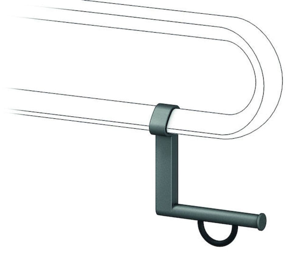 Normbau Cavere Care porte-rouleau appui rabattable aluminium anthracite métal vue 1