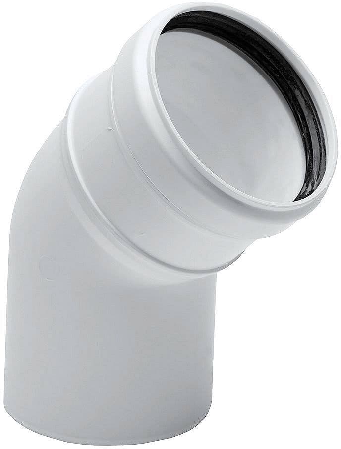 UNIFLOW COUDE 80MM 45° PP BLANC vue 1