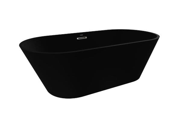 ALONI BAUCI VRIJSTAAND BAD - SOLID SURFACE - 170X80X58,5 CM - MAT ZWART vue 1