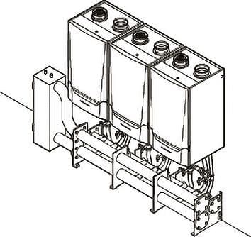 SYSTEME CASCADE PREFAB COMPLET POUR MONTAGE EN LW DE 3X QUINTA ACE 160 REMEHA vue 1