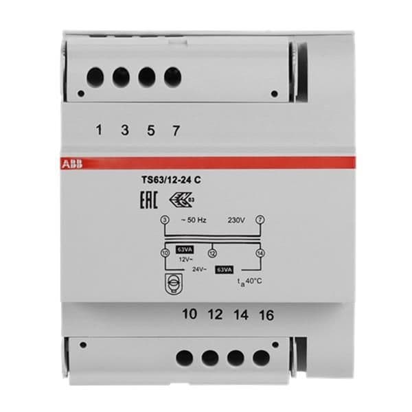 Transformateur de sécurité, TS, 63VA, 12 - 24V vue 1