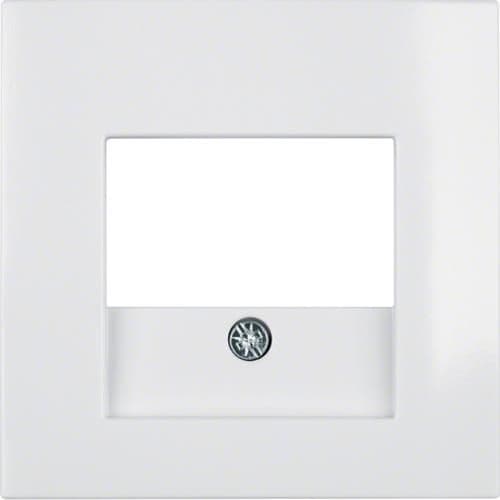 Enjoliveur pour prise informatique et connexions haut - parleurs Berker S.1 / B.3 / B.7 Blanc polair vue 1