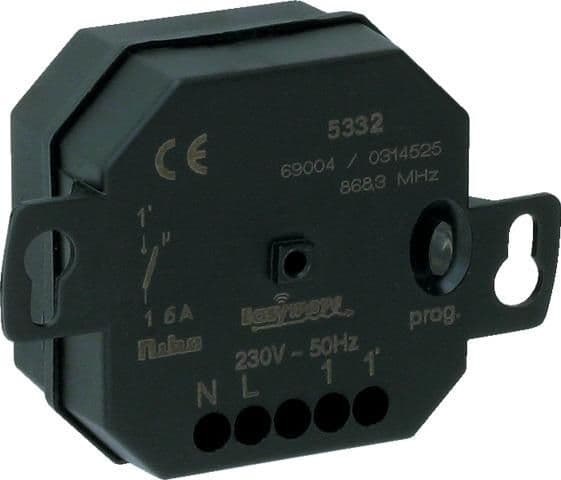 Récepteur à encastrer RF à 1 canal libre de potentiel unipolaire vue 1