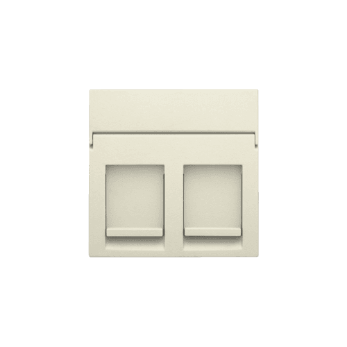 Enjoliveur data 2x RJ, couleur cream vue 1