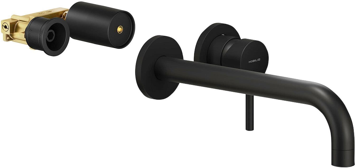 MITIGEUR LAVABO MURAL LIVE NOBILI 250MM NOIR MAT vue 1