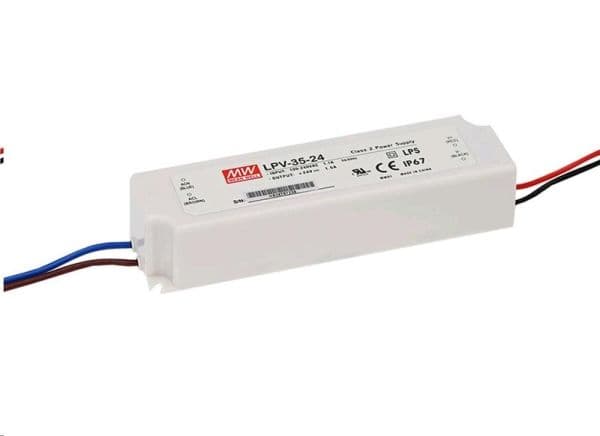 Alimentation Led 12Vdc - 35W 3A IP67 148 x 40 x 30mm vue 1