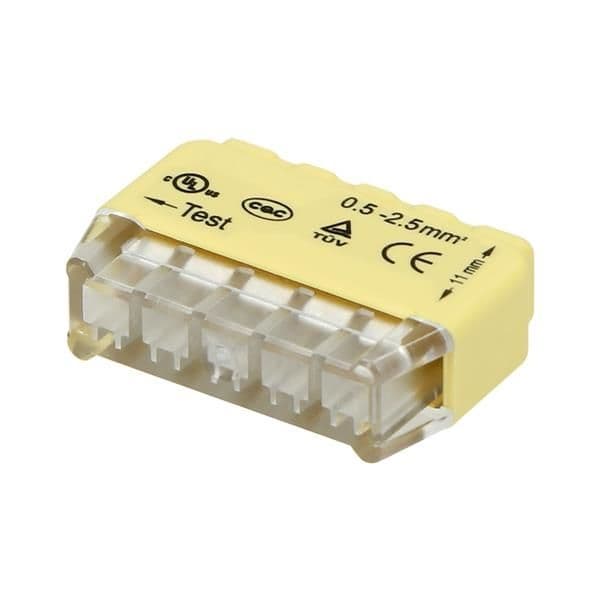 Sachet de 10 connecteur à 5 fils. pour fil 0,75 - 2,5 mm² CEI 300V / 24A vue 1