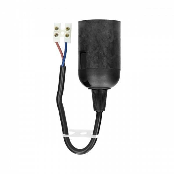 Soquet E27 Noir avec câble vue 1
