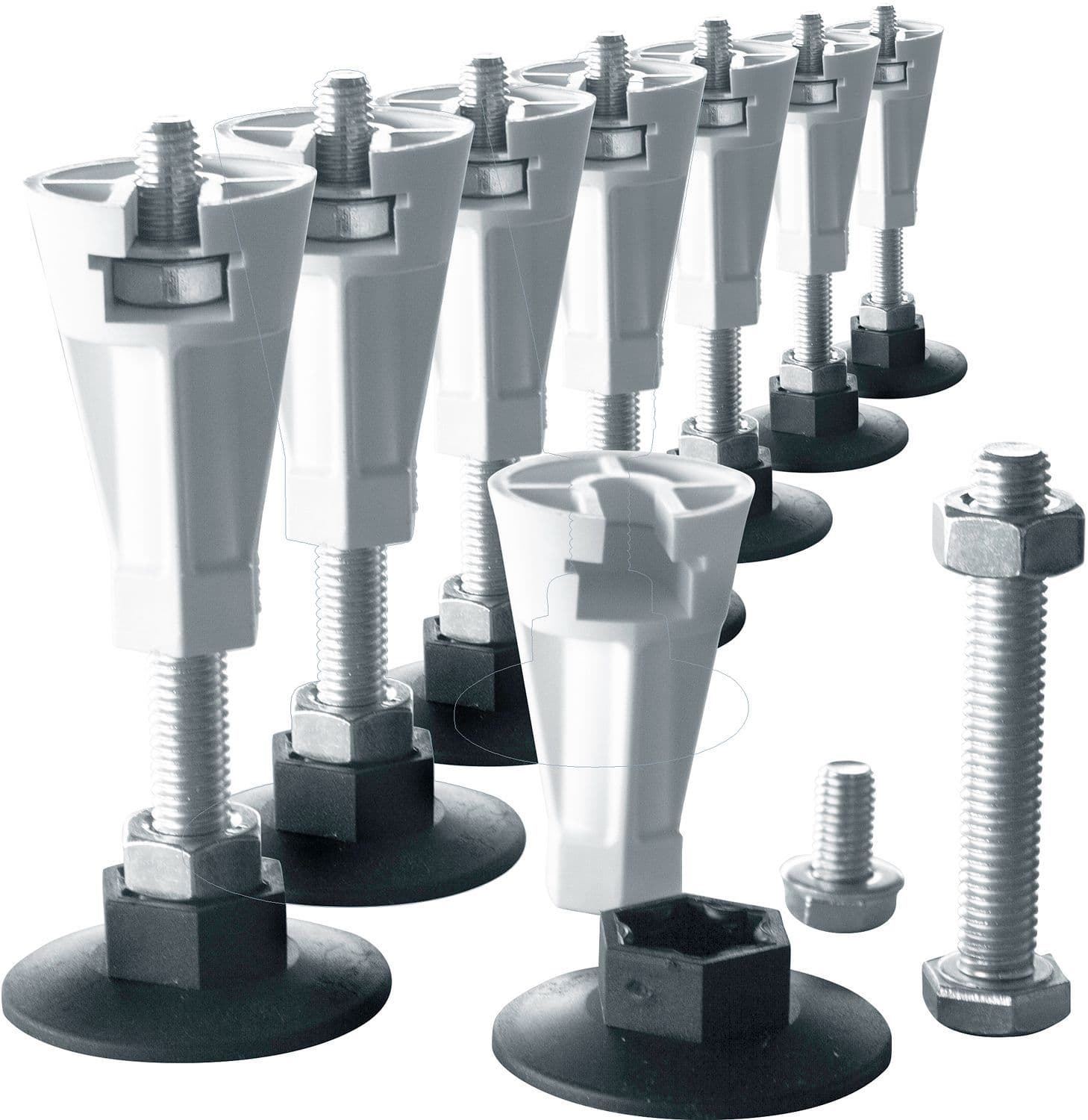 SET DE 10 PIEDS REGLABLES POUR DOUCHE 75-115MM vue 1