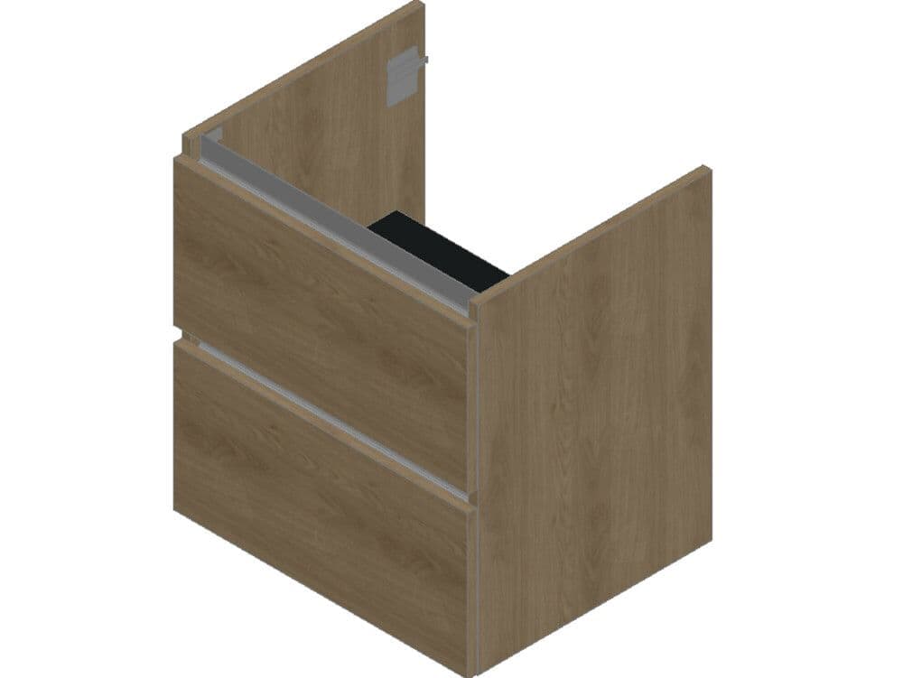intro Tempus sous-meuble B600xD495xH650mm 2tiroirs Oak vue 1