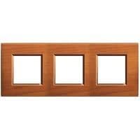 LivingLight - plaque rectangulaire 3 x 2 modules 71mm Cerisier américain vue 1
