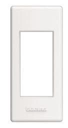LivingLight - support plaque profilé 1 module Blanc vue 1