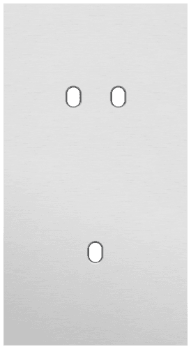 Plaque de recouvrement double, verticale 71 mm d'entraxe, pour une fonction de commutation double et une simple, Niko Toggle alu grey brushed vue 1