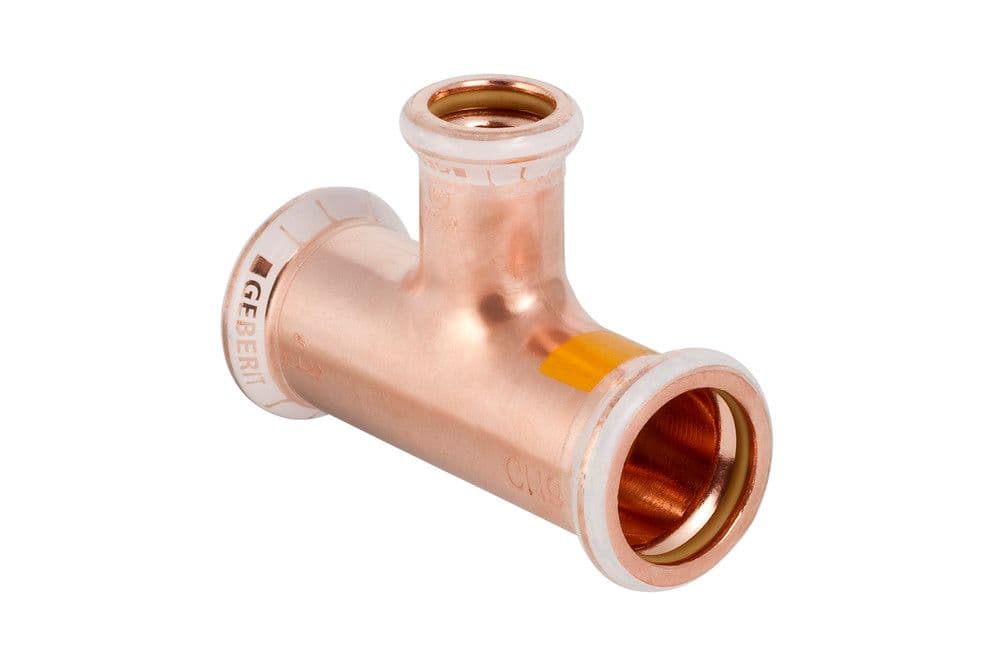 Geberit Mapress raccord à sertir en cuivre pour gaz Té réduit 35-28-35 vue 1