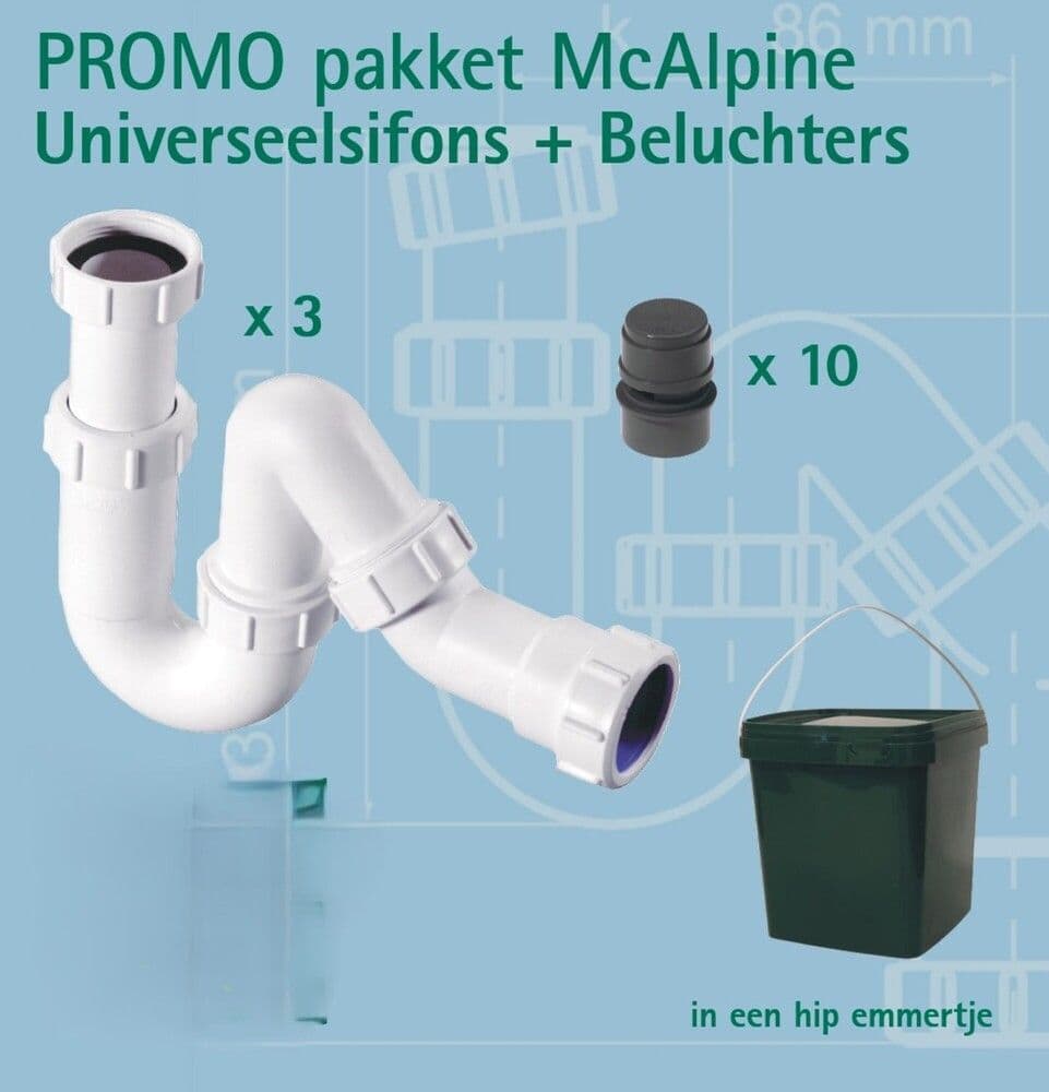 Mc Alpine paquet promotion siphons universels et soupapes anti-vide vue 1