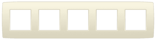 Plaque de recouvrement quintuple, entraxe de 71 mm, couleur Niko Original cream vue 1
