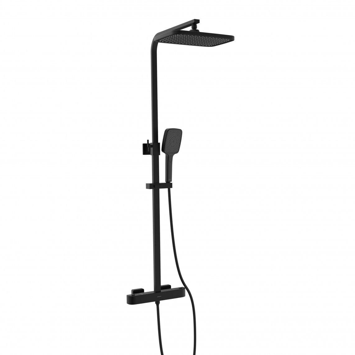 60179 GRAN CANARIA Set douche de pluie, noir mat, avec Mitigeur thermostatique vue 1