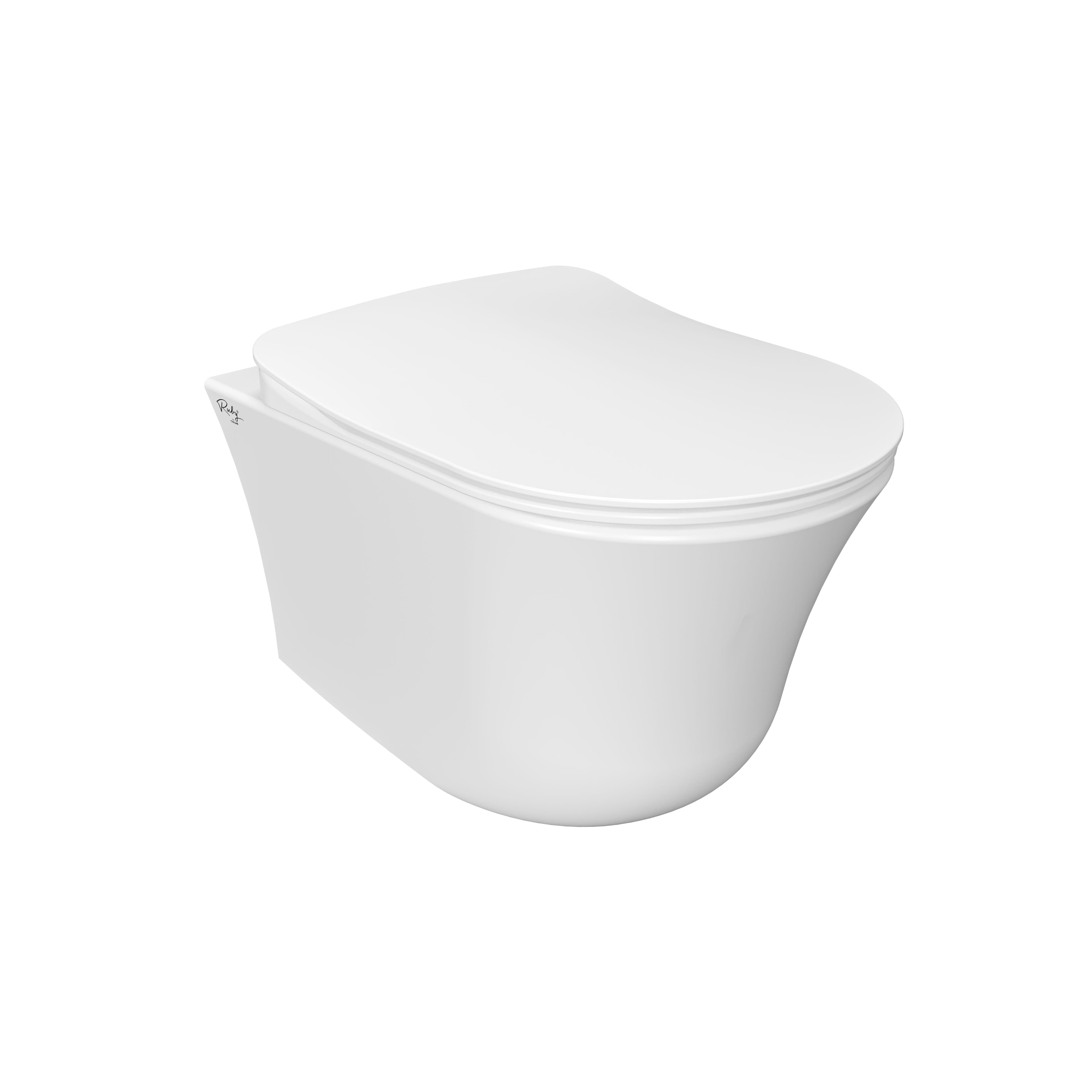 CREAVIT NORA WC SUSPENDU AVEC BIDET - TORNADO FLUSH - SANS BRIDE - SANS ABATTANT - BLANC BRILLANT vue 1