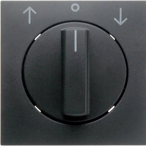 Enjoliveur avec bouton rotatif pour interrupteur volets S.1 / B.3 / B.7 Anthracite, mat vue 1