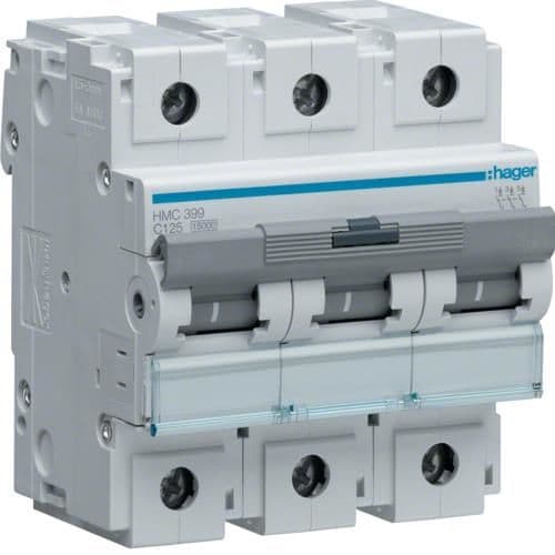 Disjoncteur 15kA 125A 3 pôles - courbe C - 4,5 modules vue 1