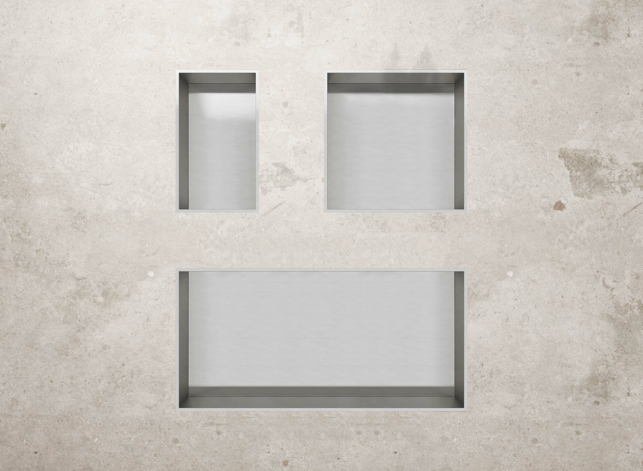 ALONI NICHE ENCASTRÉE (300X300X100MM) - ACIER INOXYDABLE BROSSE vue 1