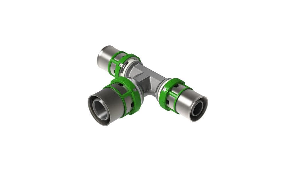 Comap Skinpress Té réduit tube multicouche Multiskin raccord 3 x 20-26-16 vue 1
